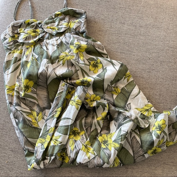 Banana Republic Palm Floral Linen Dress NEW - Picture 5 of 5